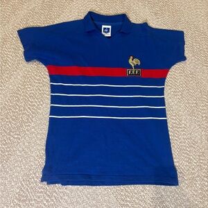 France Soccer Retro Jersey Polo